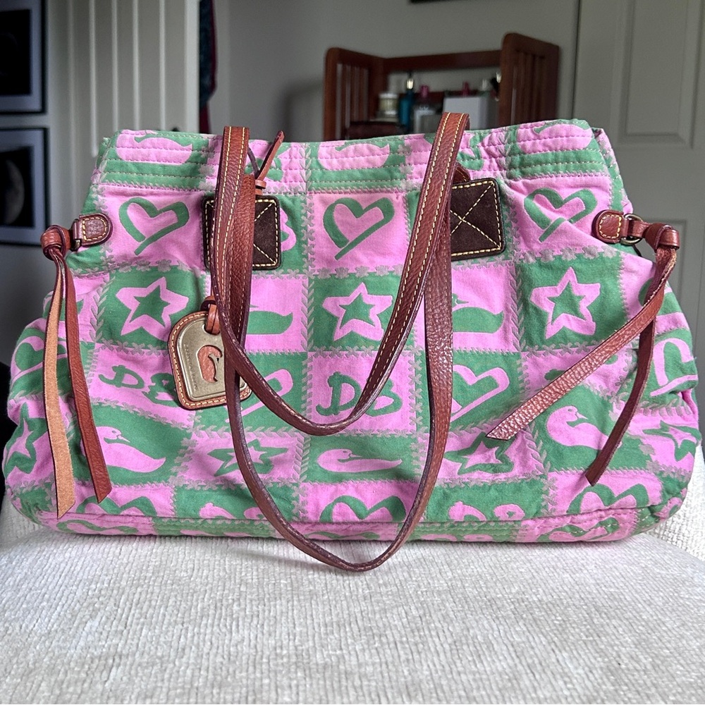 Dooney & Bourke Pink and Green Handbag
